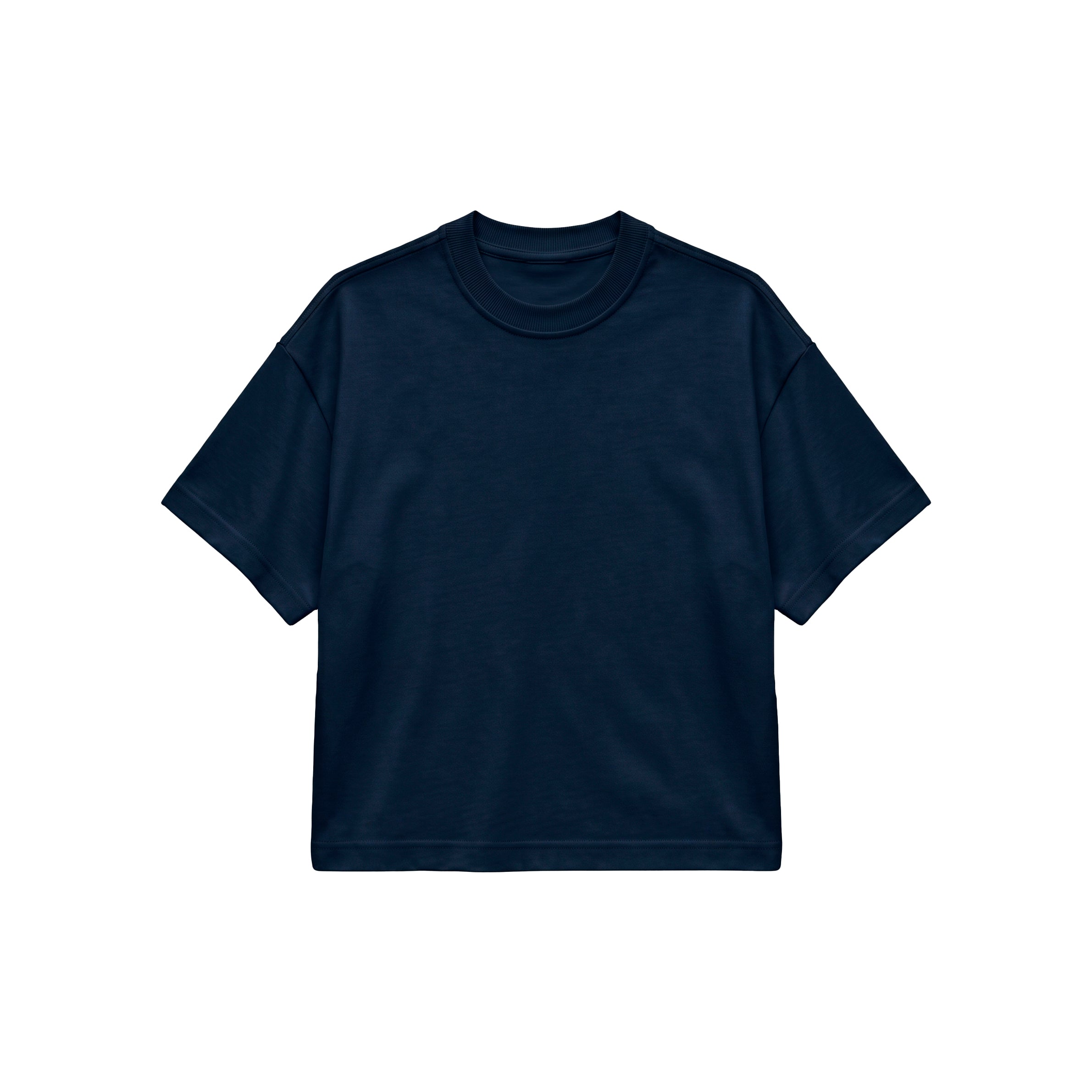 Camiseta Boxy Fit - Azul Oscuro