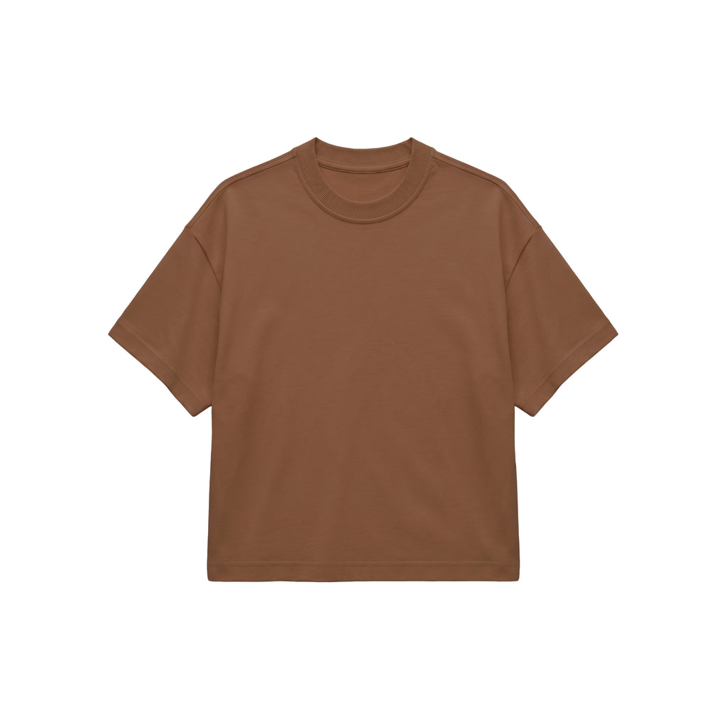 Camiseta Boxy Fit - Camel