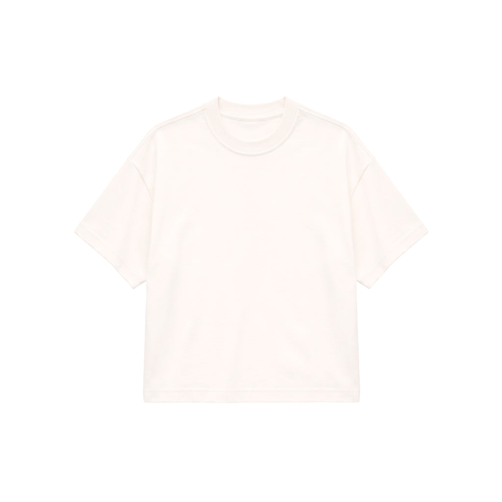 Camiseta Boxy Fit - Marfil