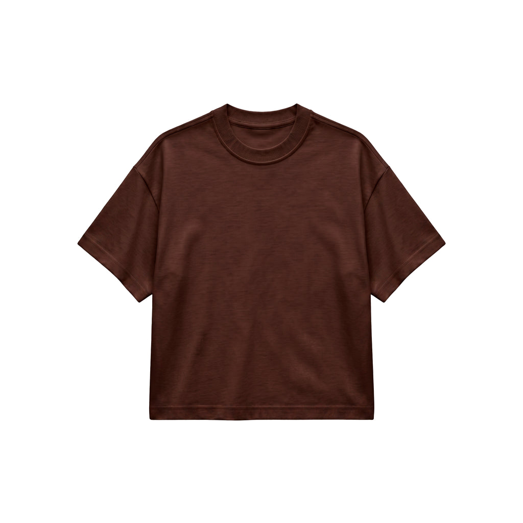 Camiseta Boxy Fit - Marrón
