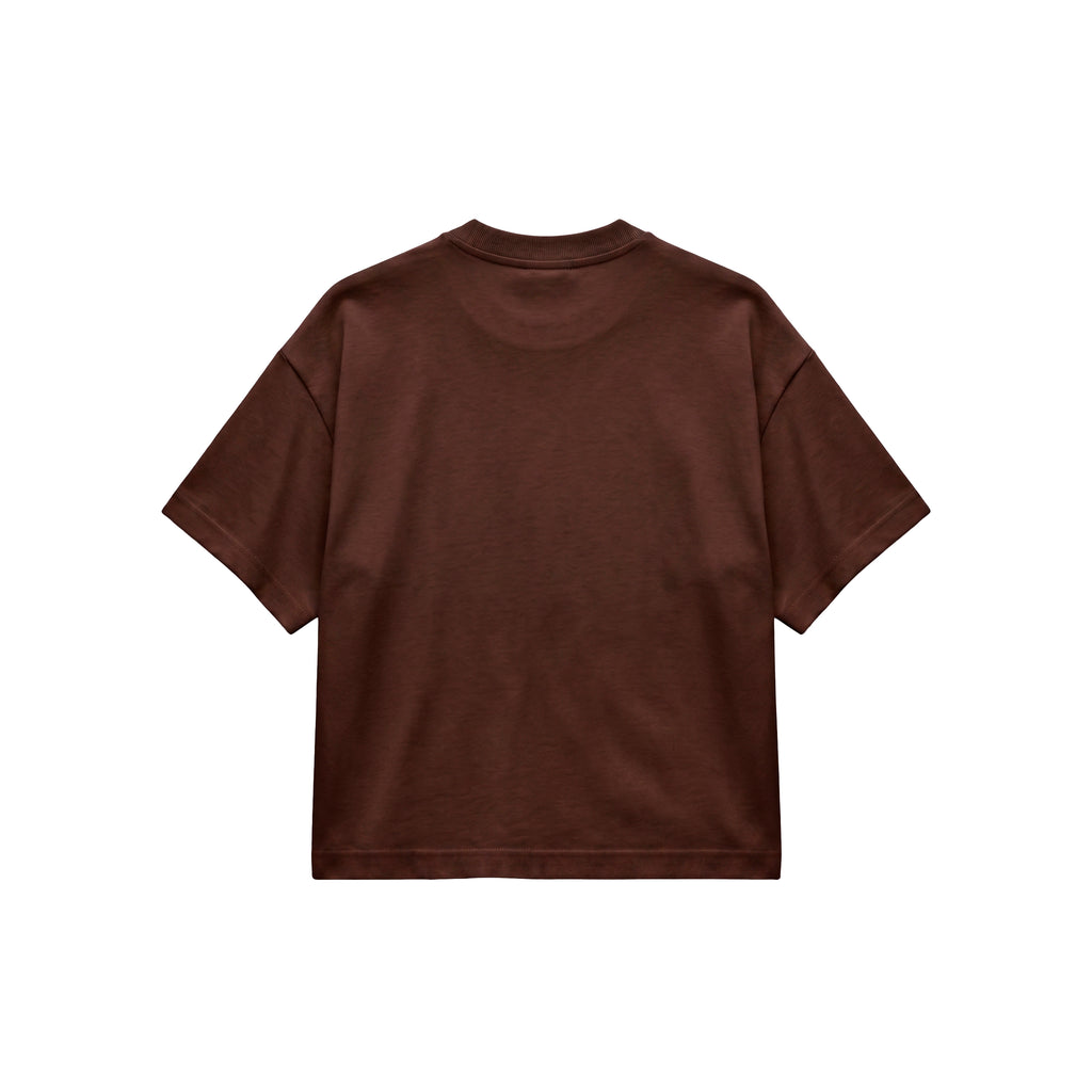 Camiseta Boxy Fit - Marrón