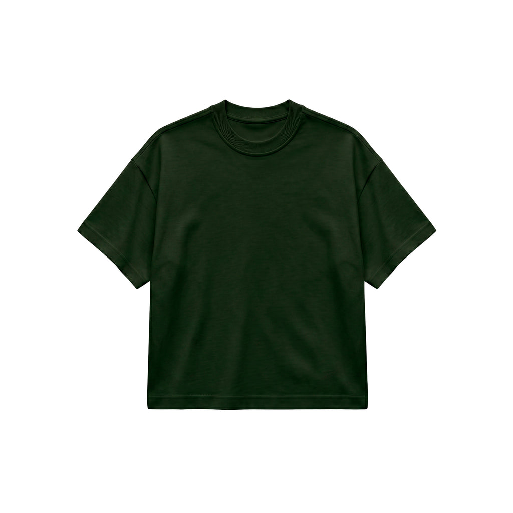 Camiseta Boxy Fit - Oliva