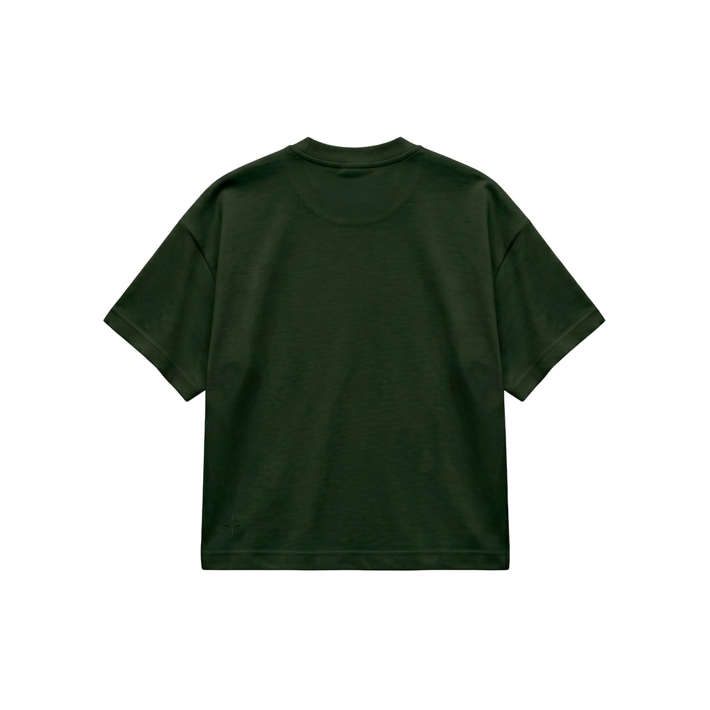 Camiseta Boxy Fit - Oliva
